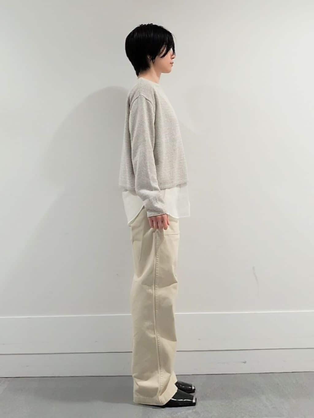 ミズタさんの「UNTITLED｜◆【洗える/光沢感】ファンシーヤーンニット」を使ったコーディネート