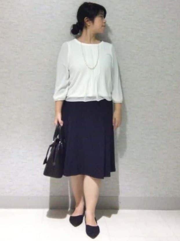 sakoさんの「Reflect｜【SS-4Lサイズ】ピンタック&times;スカラレースブラウス」を使ったコーディネート