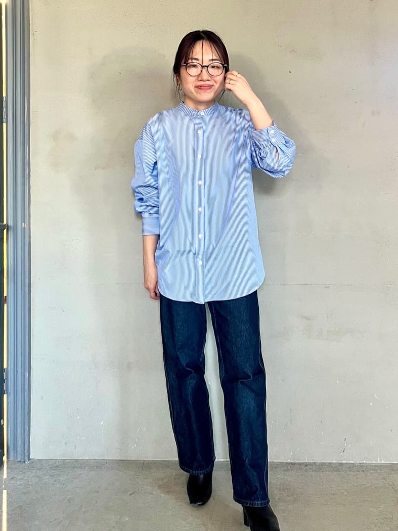 saoriさんの「【手洗い可】2wayストライプブラウス」を使ったコーディネート