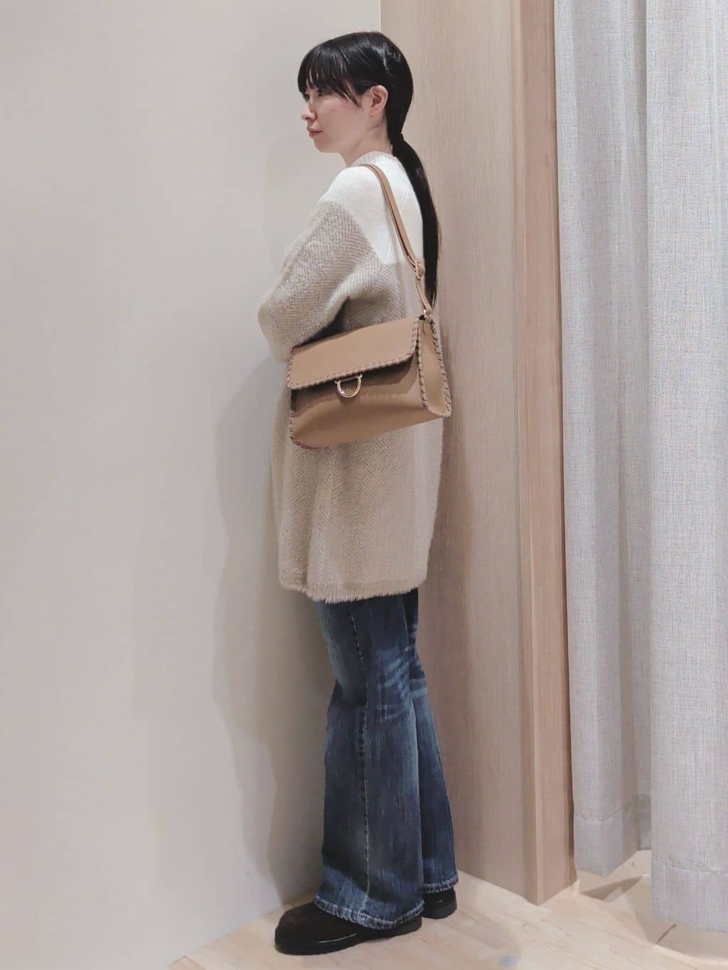 Yuiさんの「grove｜ヘリンボーンジャカードチュニック」を使ったコーディネート