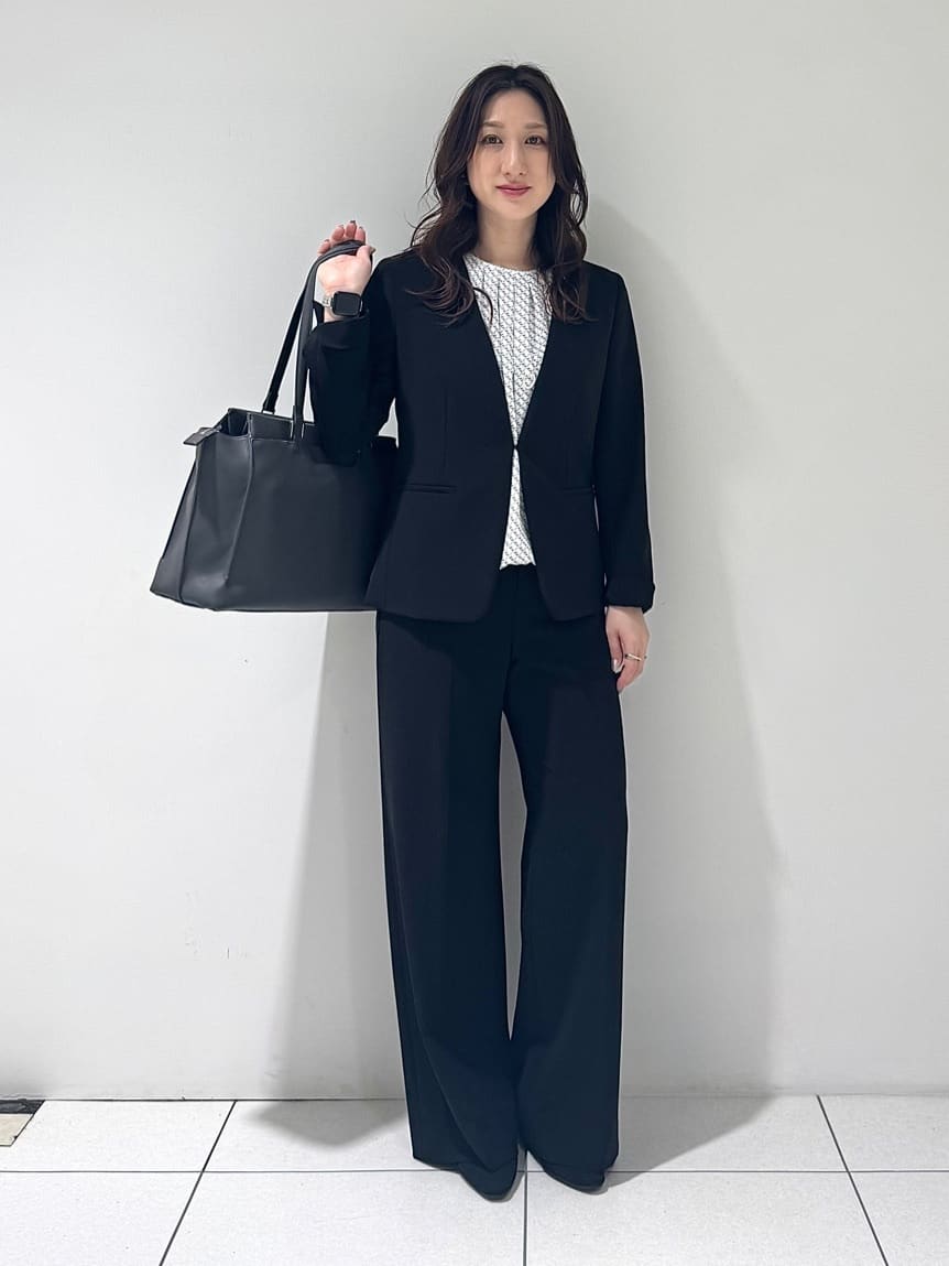 そんさんの「INDIVI｜【通勤スーツ／洗える】ストレッチカラーレスジャケット」を使ったコーディネート