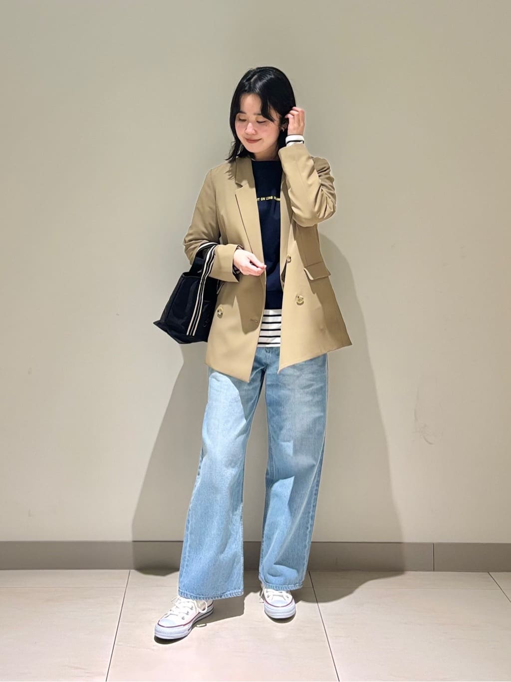 mayuさんの「Dessin｜【洗える】シャツテールロングTシャツ」を使ったコーディネート