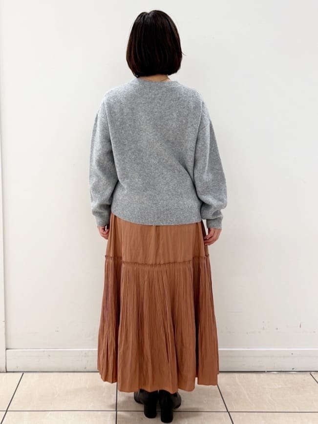 KIKIさんの「Reflect｜【SS-4Lサイズ／衿が顔に当たらない◎】スタンドネックミドルコート」を使ったコーディネート