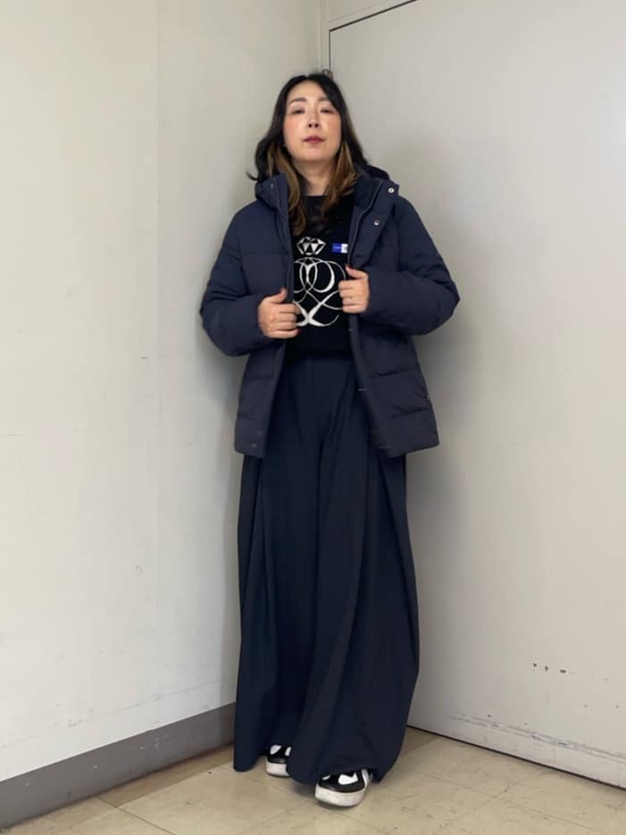 iwさんの「TAKEO KIKUCHI｜カラーコンビ ダウンブルゾン」を使ったコーディネート