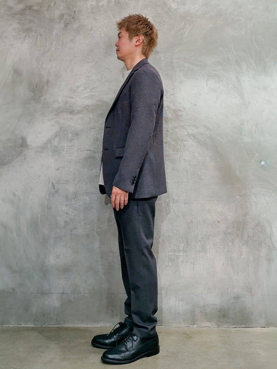 daiさんの「THE SHOP TK｜【セットアップ可/防シワ/洗濯機OK】AVANT WOOLYグレンチェックジャケット」を使ったコーディネート