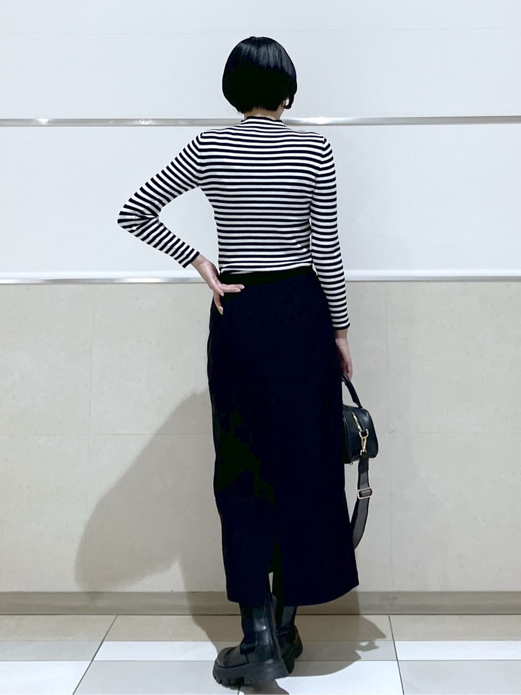 eriko さんの「Dessin｜【洗える】リブタートルネックニット」を使ったコーディネート