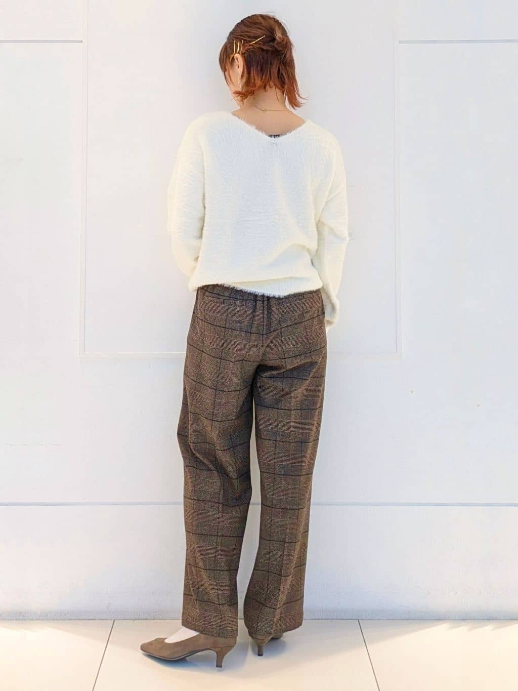 4410さんの「THE SHOP TK｜【華やかで柔らか】ふわふわフェザーニット/洗える・前後2WAY」を使ったコーディネート