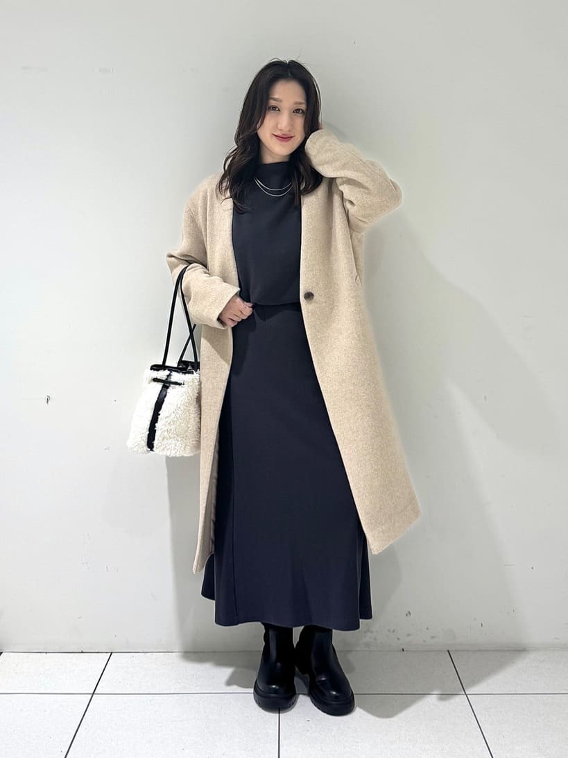 そんさんの「INDIVI｜【SETUP可能／洗える／UVケア】ライトジャージ ボトルネックトップス」を使ったコーディネート