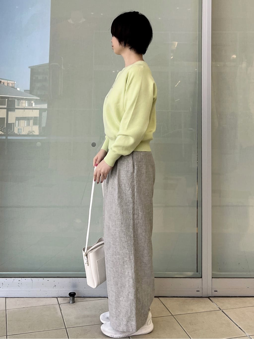 yo-koさんの「OPAQUE.CLIP｜スウェットライクニット【洗濯機OK】」を使ったコーディネート