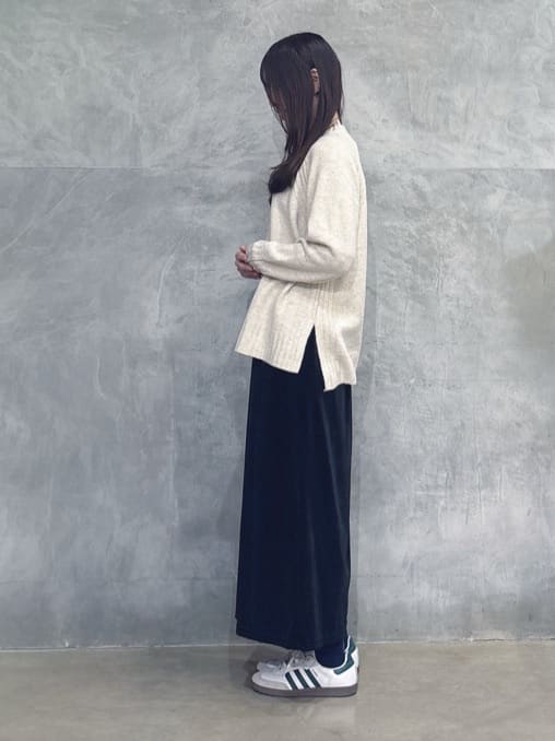 misaさんの「THE SHOP TK｜【すっきり見えシルエット】上品ふわもこ中綿ブルゾン」を使ったコーディネート