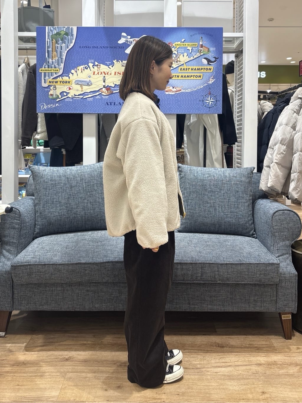 risaさんの「Dessin｜【2WAY】リバーシブルタフタボアアウター」を使ったコーディネート