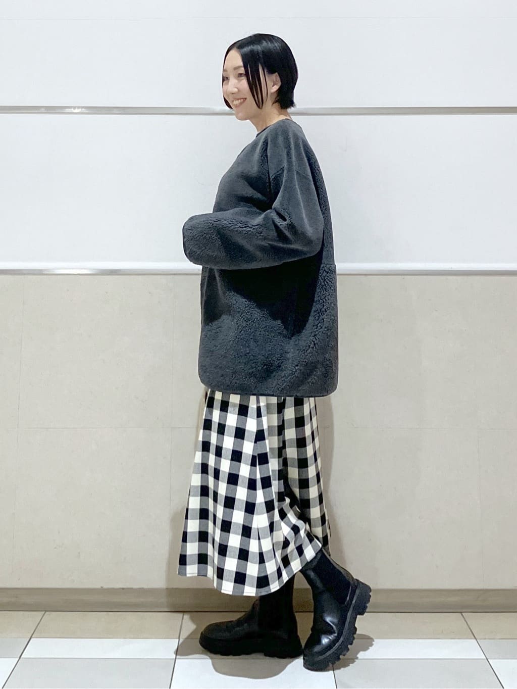 eriko さんの「Dessin｜【2WAY】フェイクムートンコート」を使ったコーディネート