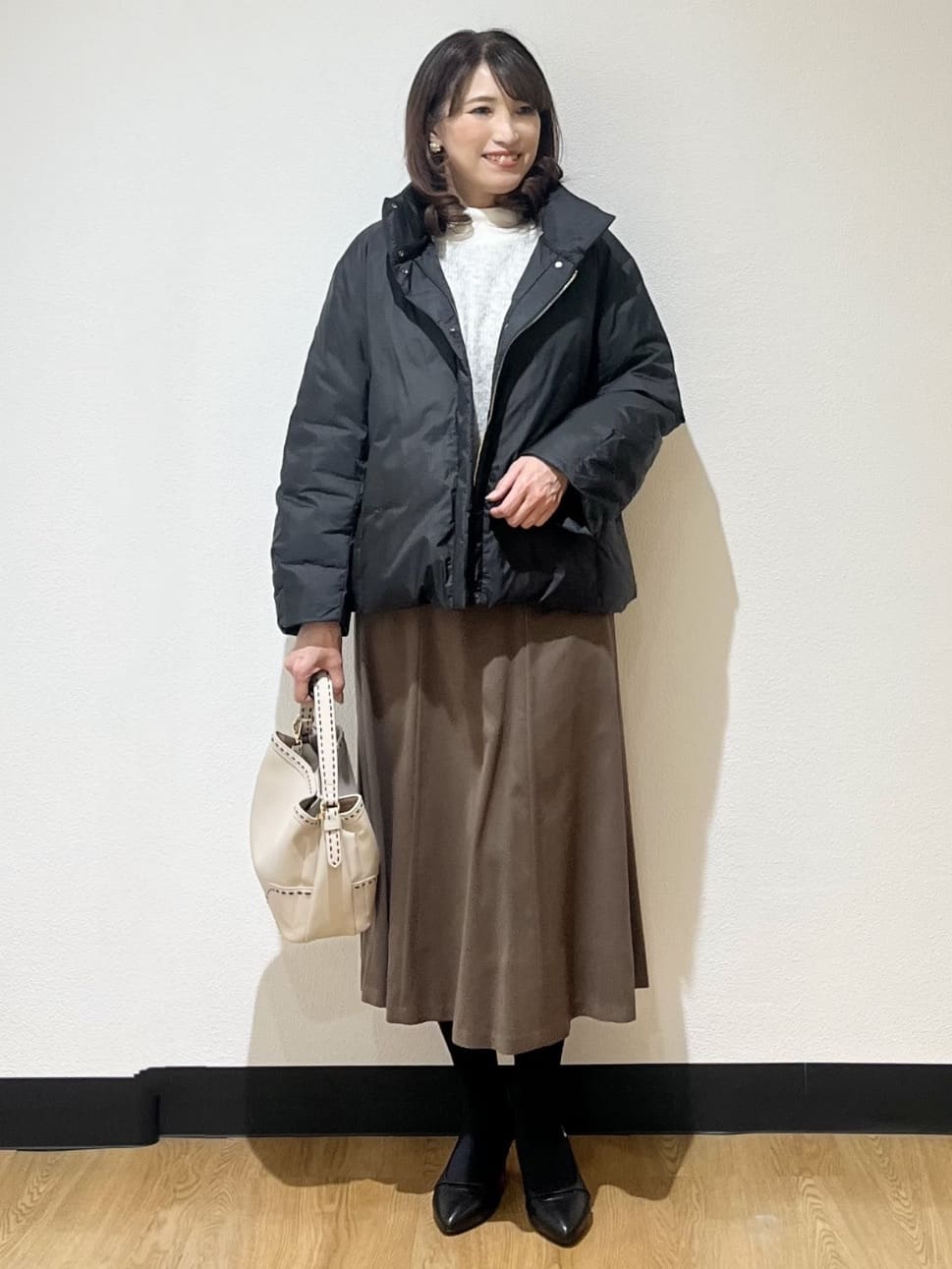 ayaさんの「Reflect｜アーガイル柄ハイネックニット」を使ったコーディネート