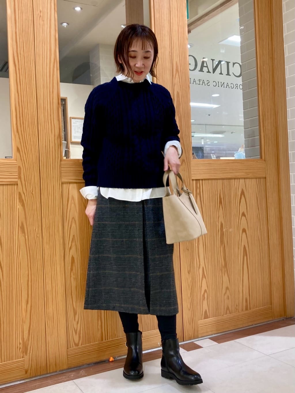 ゆうさんの「UNTITLED｜【洗える】スポンディッシュ ケーブル柄ニット」を使ったコーディネート