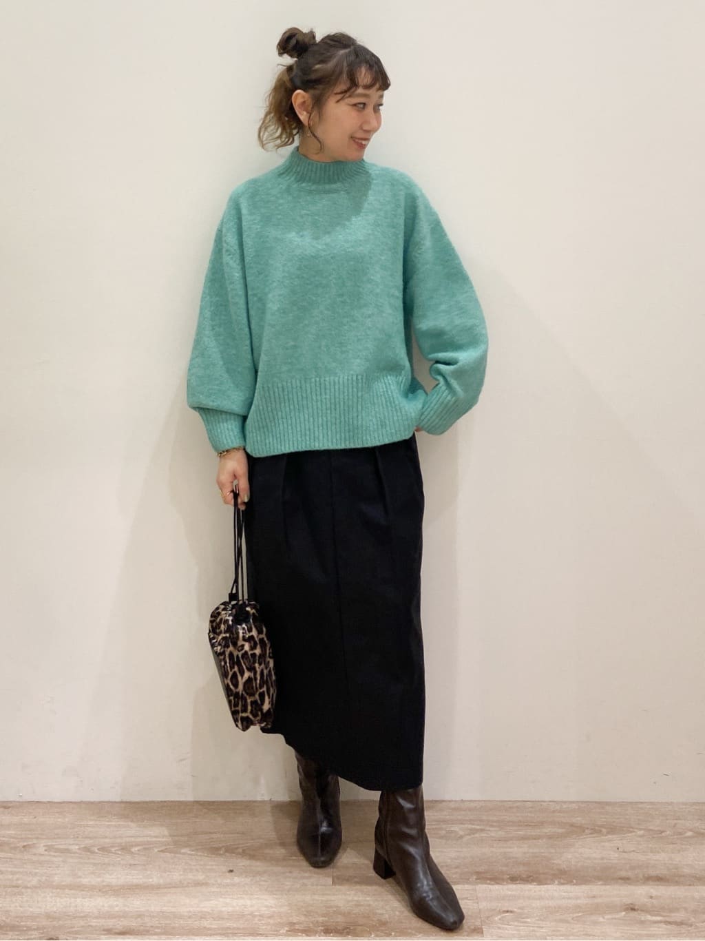 risayanさんの「OPAQUE.CLIP｜ふわふわハイネックニット【洗濯機OK】」を使ったコーディネート