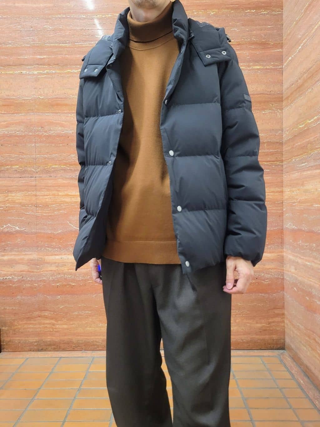 piroyaさんの「TAKEO KIKUCHI｜【袖取り外し可】デタッチャブル ダウンブルゾン」を使ったコーディネート