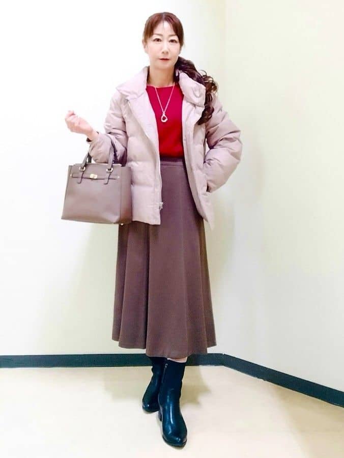 花さんの「Reflect｜【すっきりシルエット】ショート丈ダウンコート」を使ったコーディネート