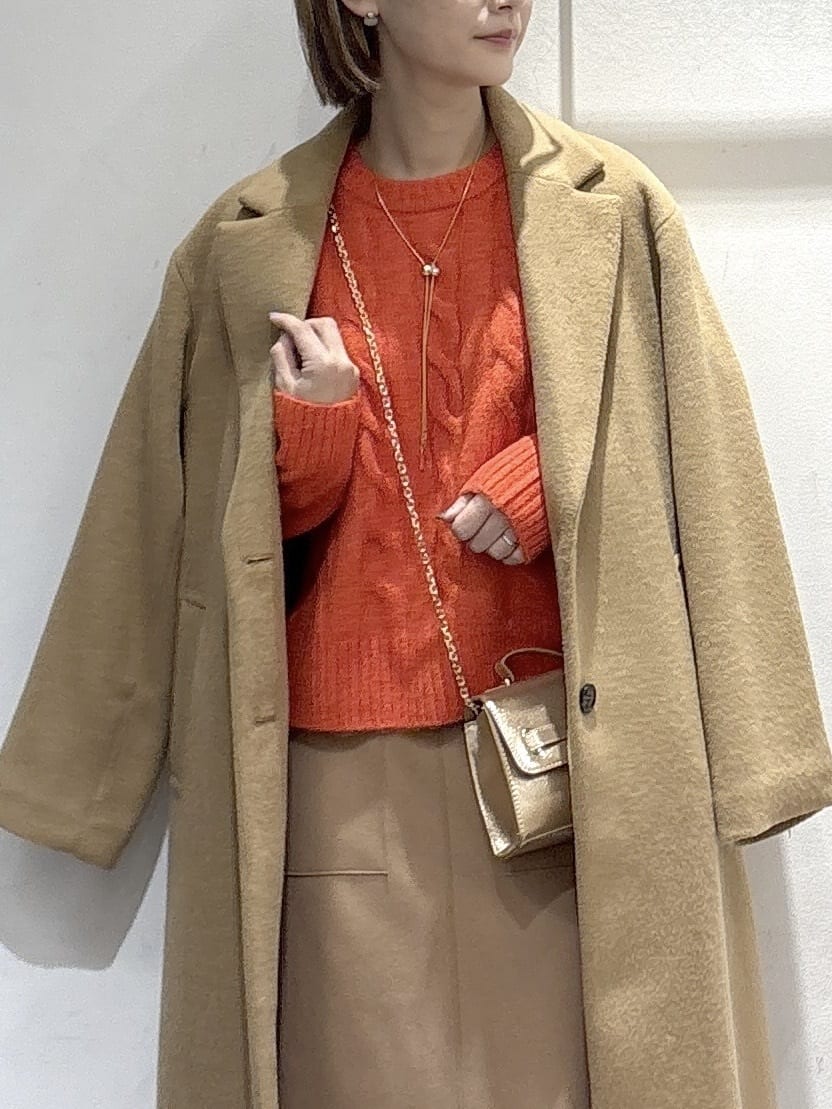 たけねぇさんの「OPAQUE.CLIP｜カシミヤブレンドウールチェスターコート」を使ったコーディネート