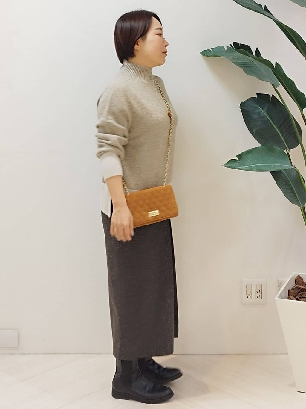 s u g iさんの「UNTITLED｜【8色展開/洗える】ウールカシミヤ ハイネックニット」を使ったコーディネート