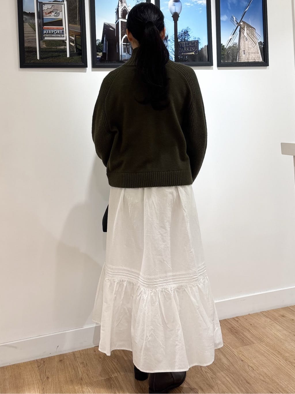 Ririkaさんの「Dessin｜【ウエストゴム/洗える】コットンフレアスカート」を使ったコーディネート