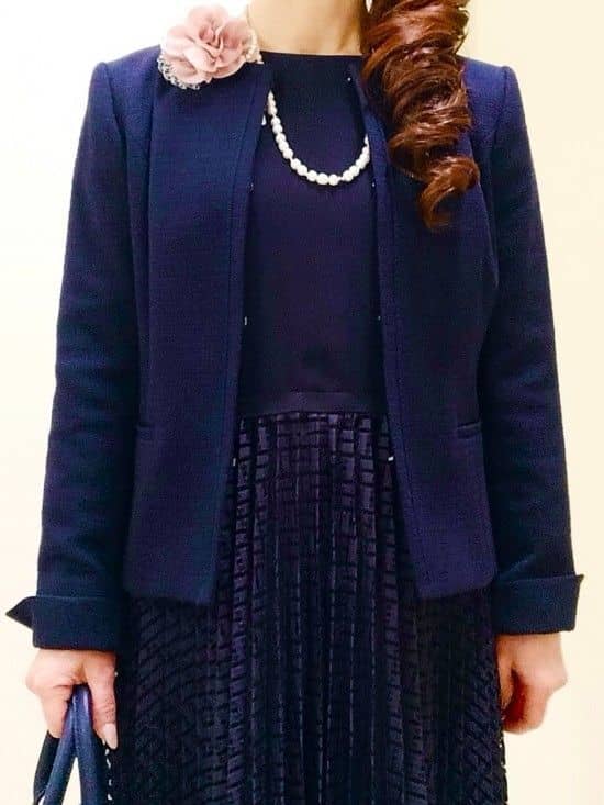 花さんの「Reflect｜【SS-4Lサイズ】シフォン&times;幾何柄レースプリーツワンピース」を使ったコーディネート