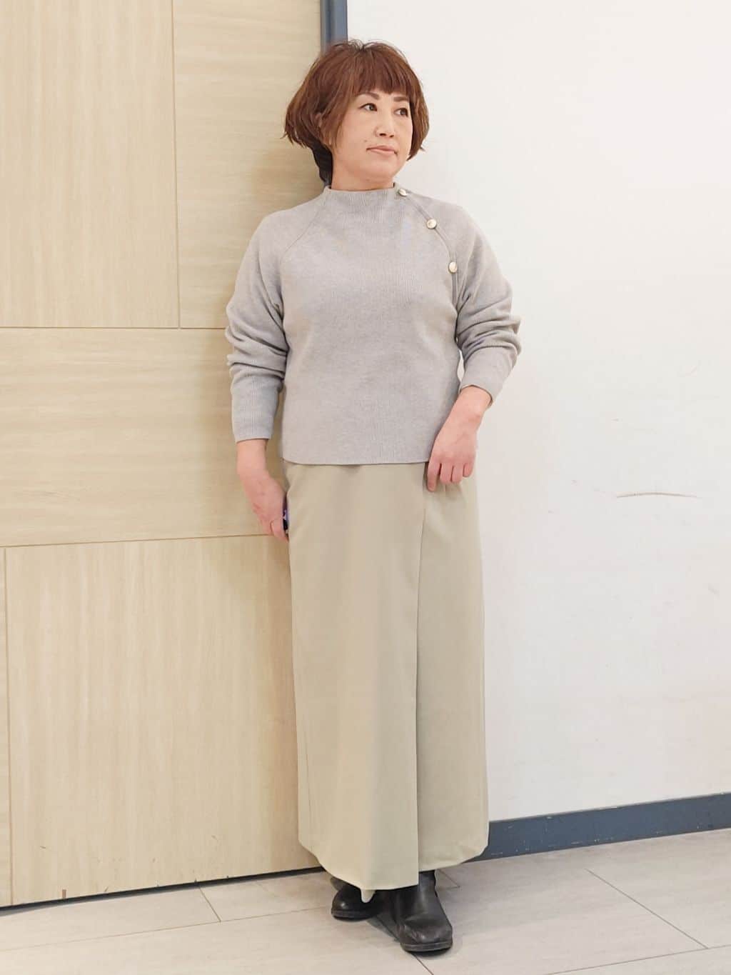 むぅポンさんの「grove｜【名品アウター／800FP・多機能】つつまれダウンショート」を使ったコーディネート