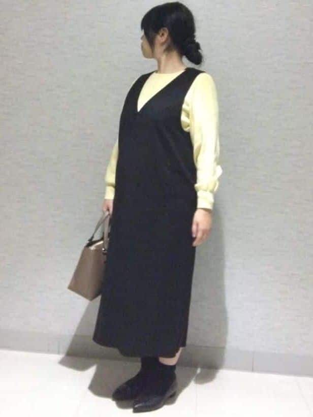 sakoさんの「Reflect｜【選べる8色／スカートにもパンツにも◎】ウール混ボートネックニット」を使ったコーディネート