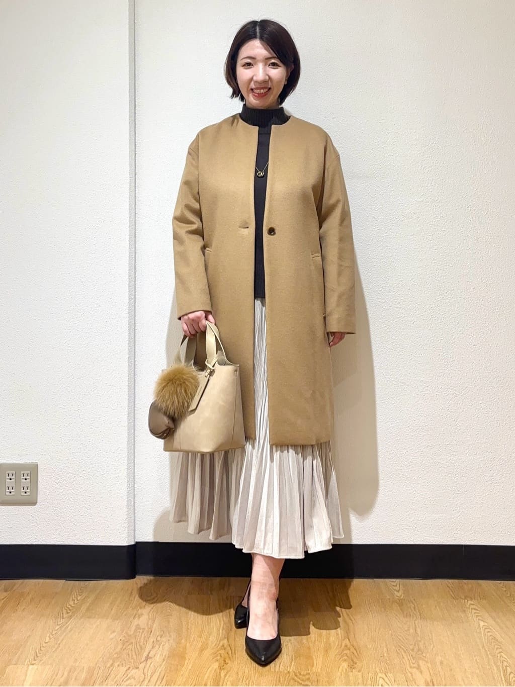 MIKIKOさんの「UNTITLED｜【8色展開/洗える】ウールカシミヤ ハイネックニット」を使ったコーディネート