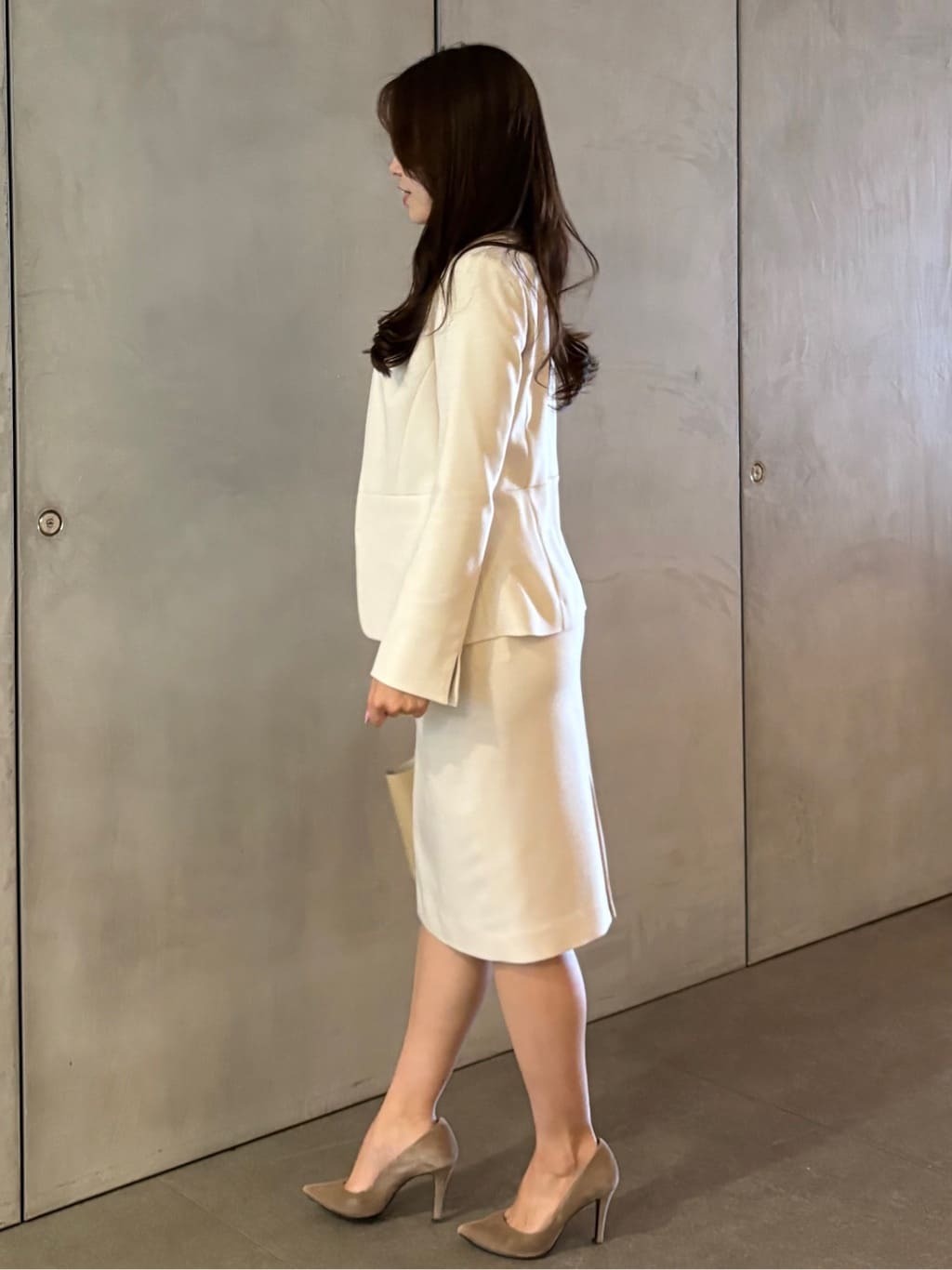 MISAKIさんの「COUP DE CHANCE｜【手洗い可／日本製／スーツ可】美シルエット カラーレスジャケット」を使ったコーディネート