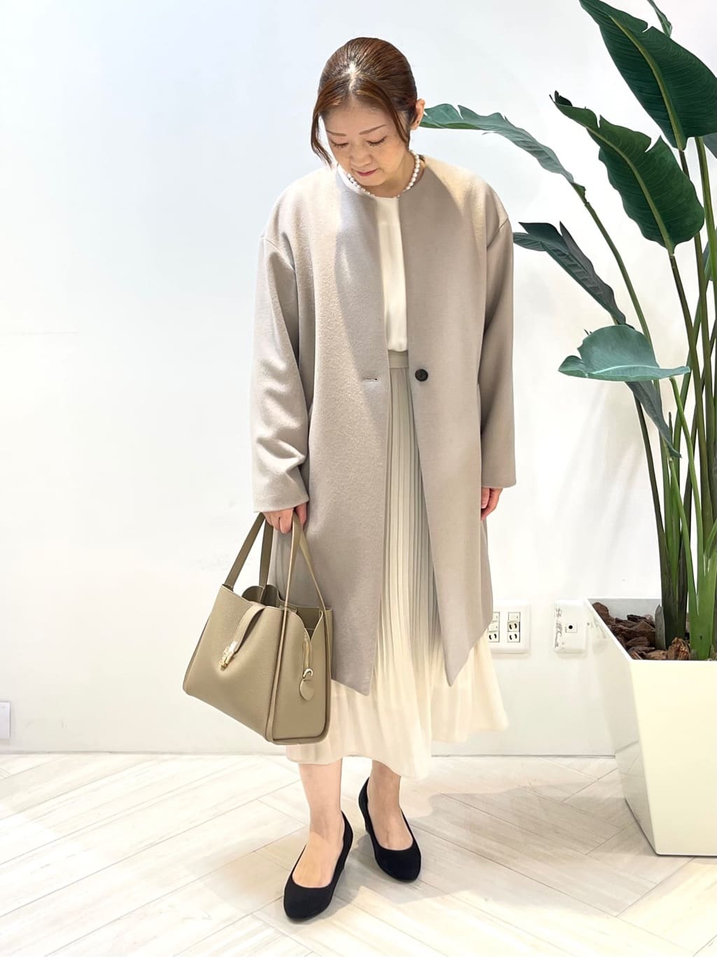Tomoさんの「UNTITLED｜【洗える/セレモニー】プリーツワンピース」を使ったコーディネート