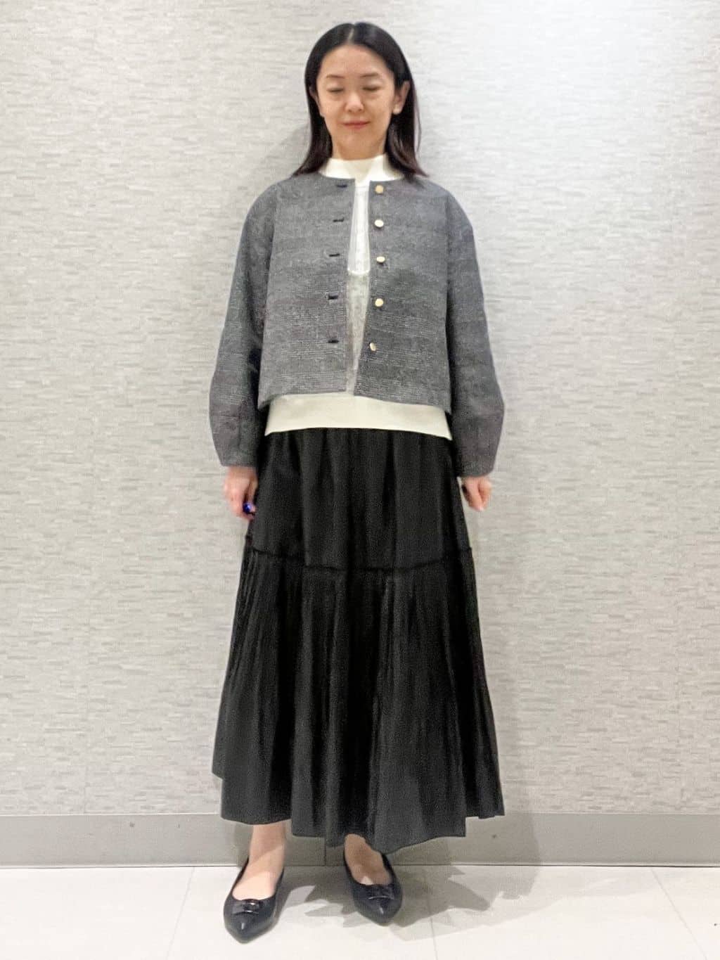 marikoさんの「Reflect｜アーガイル柄ハイネックニット」を使ったコーディネート