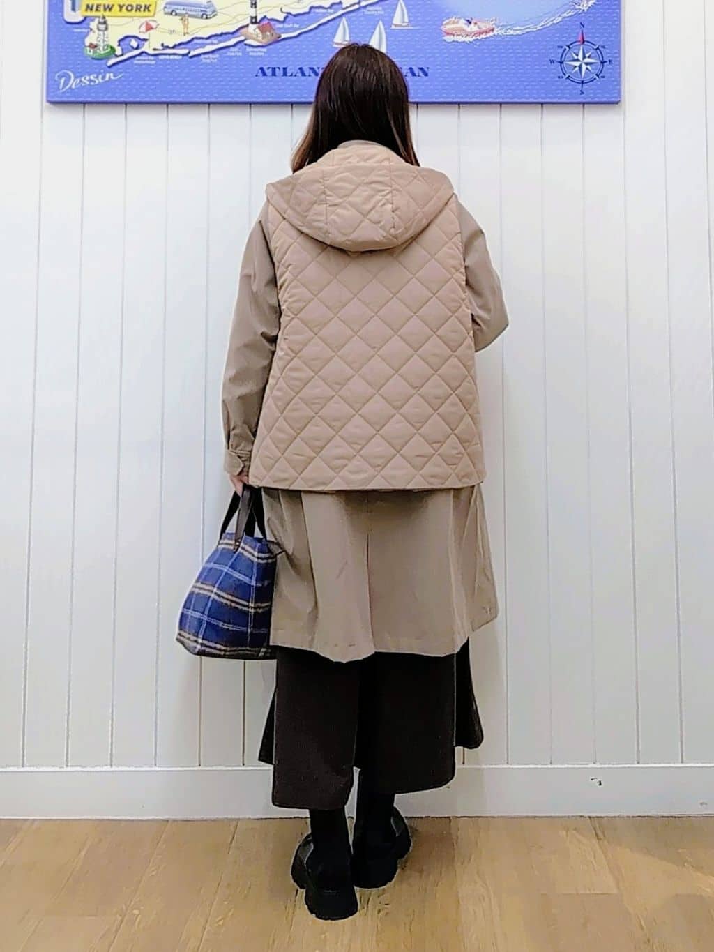itoさんの「Dessin｜【洗える】Dサガラ刺繍ワッペン付きニット」を使ったコーディネート