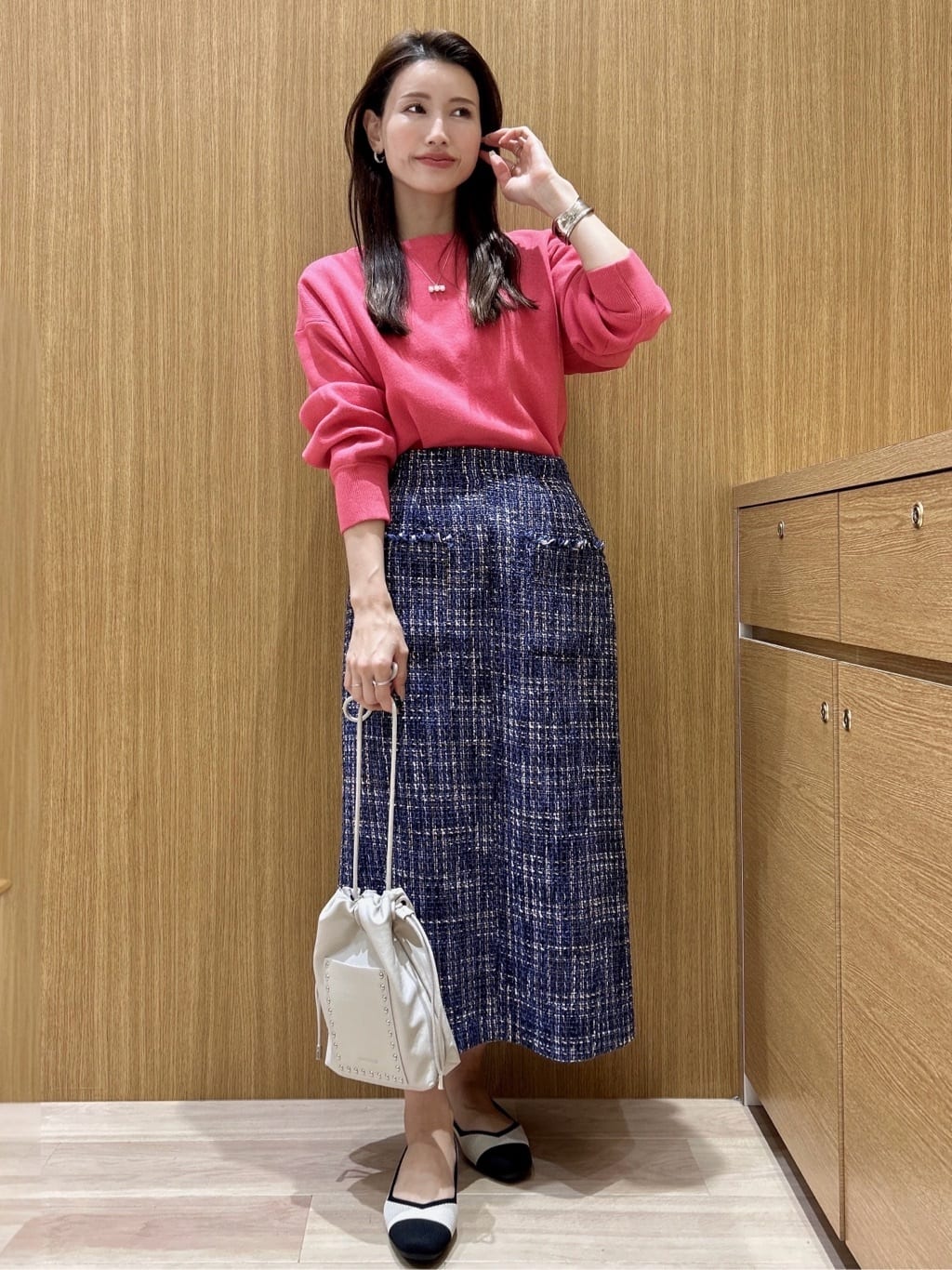 maiさんの「OPAQUE.CLIP｜カシミヤブレンドウールミドルピーコート」を使ったコーディネート