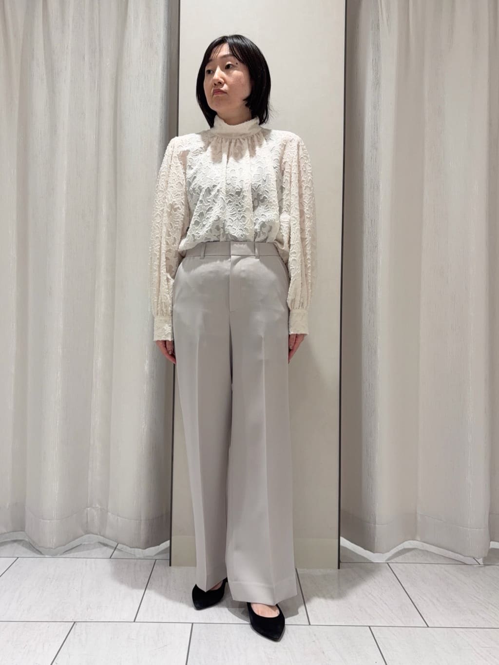 わたなべさんの「UNTITLED｜【新色追加/セットアップ可】エアリー ダブルブレストジャケット」を使ったコーディネート