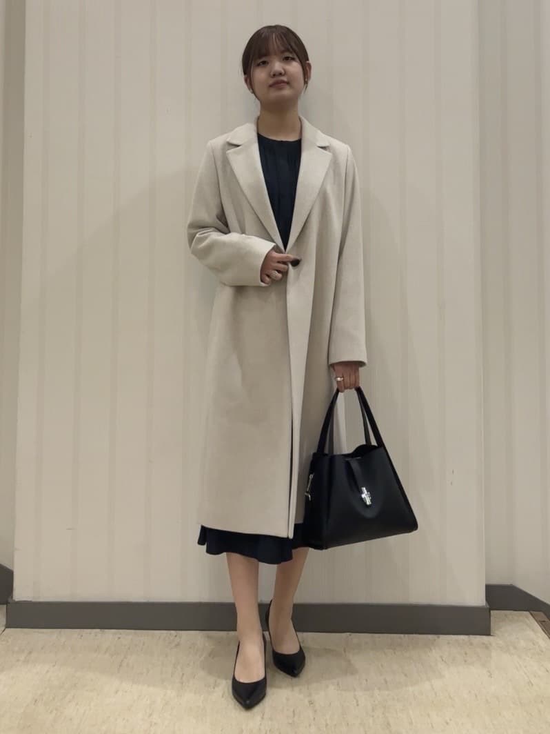ちひさんの「INDIVI｜【洗える】ギャザーフレアワンピース」を使ったコーディネート