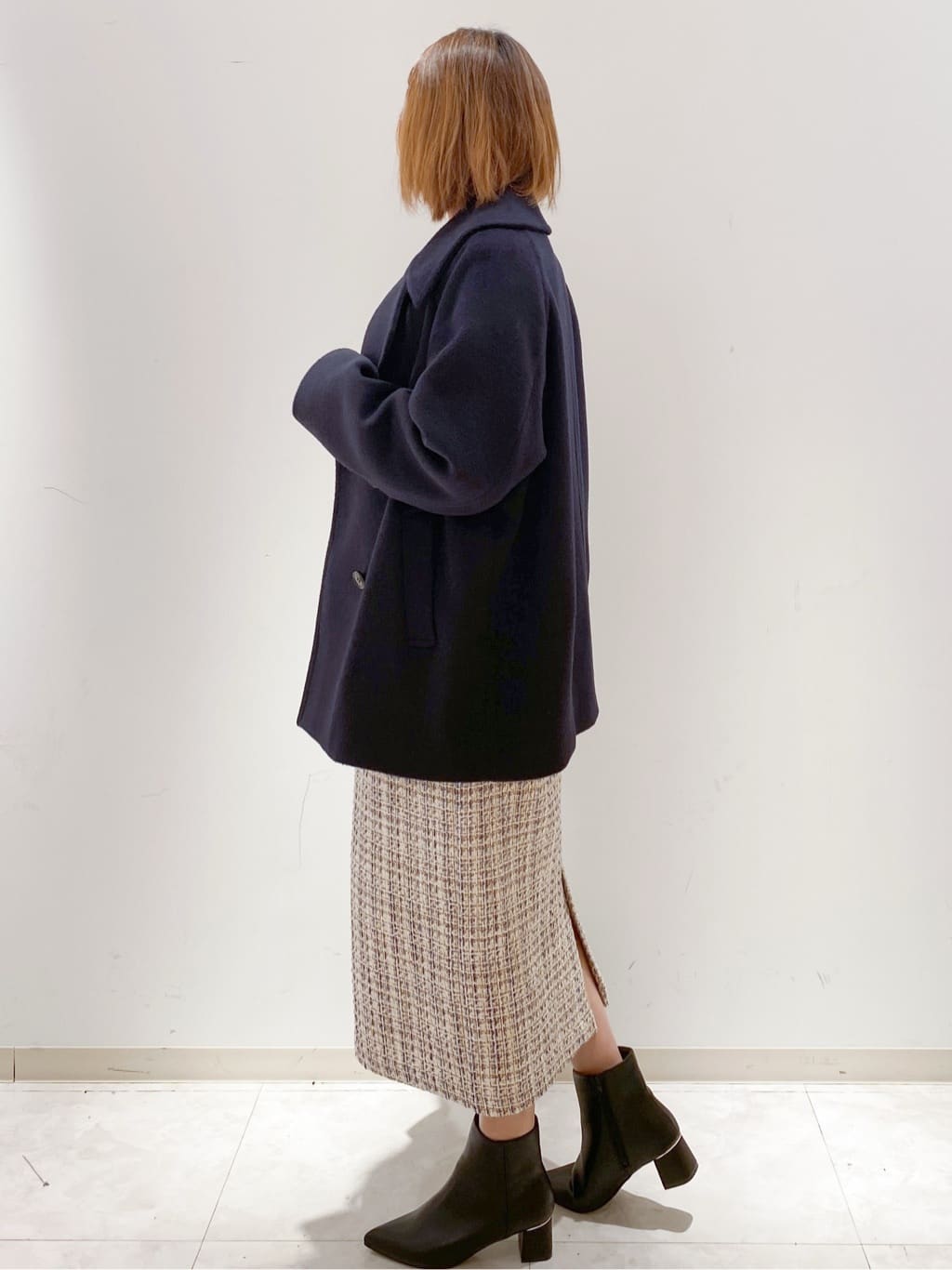 miさんの「index｜カシミヤブレンドウールミドルピーコート」を使ったコーディネート