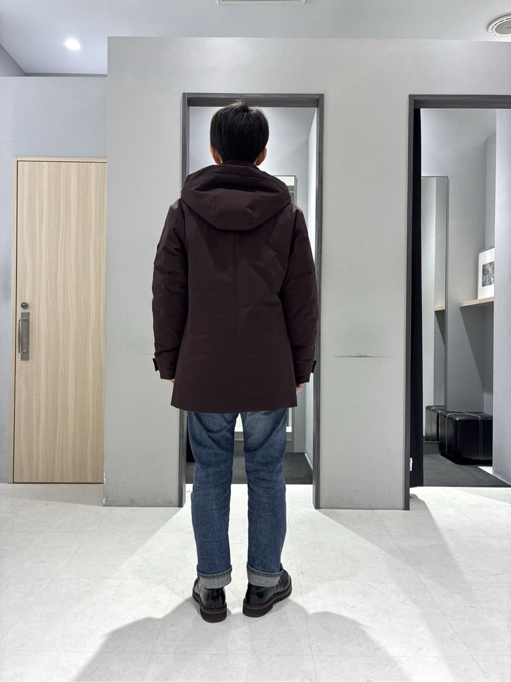 わいずみさんの「TAKEO KIKUCHI｜【None Of Stress】ストレッチ ダウンブルゾン」を使ったコーディネート