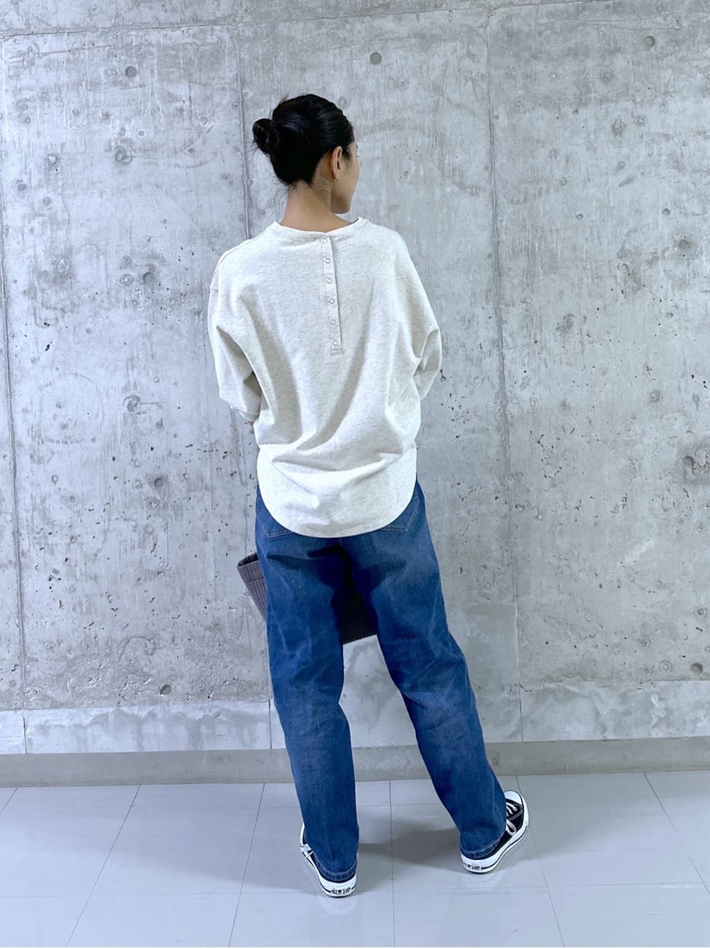 kumiさんの「Dessin｜【360度可愛い・洗える】バックヘンリーカットソー」を使ったコーディネート