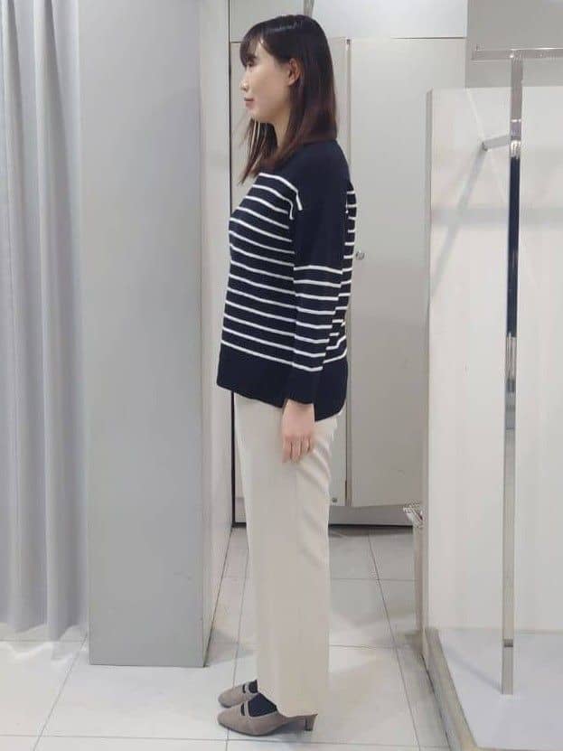 AZUSAさんの「Reflect｜【ウエスト総ゴム／セットアップ可】フルレングスストレートパンツ」を使ったコーディネート