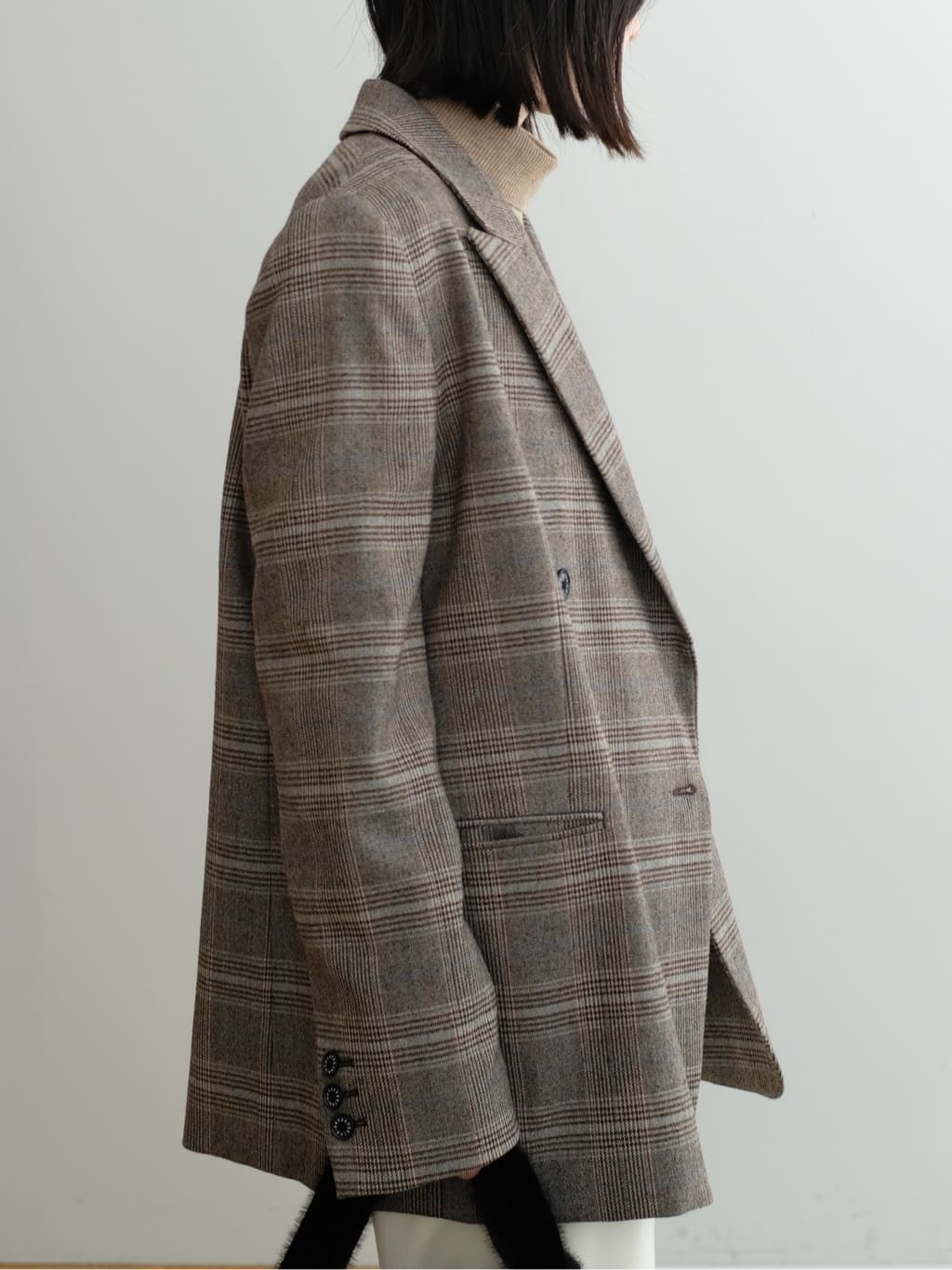 Kishimotoさんの「DRESSTERIOR｜◆サキソニーグレンチェックジャケット」を使ったコーディネート