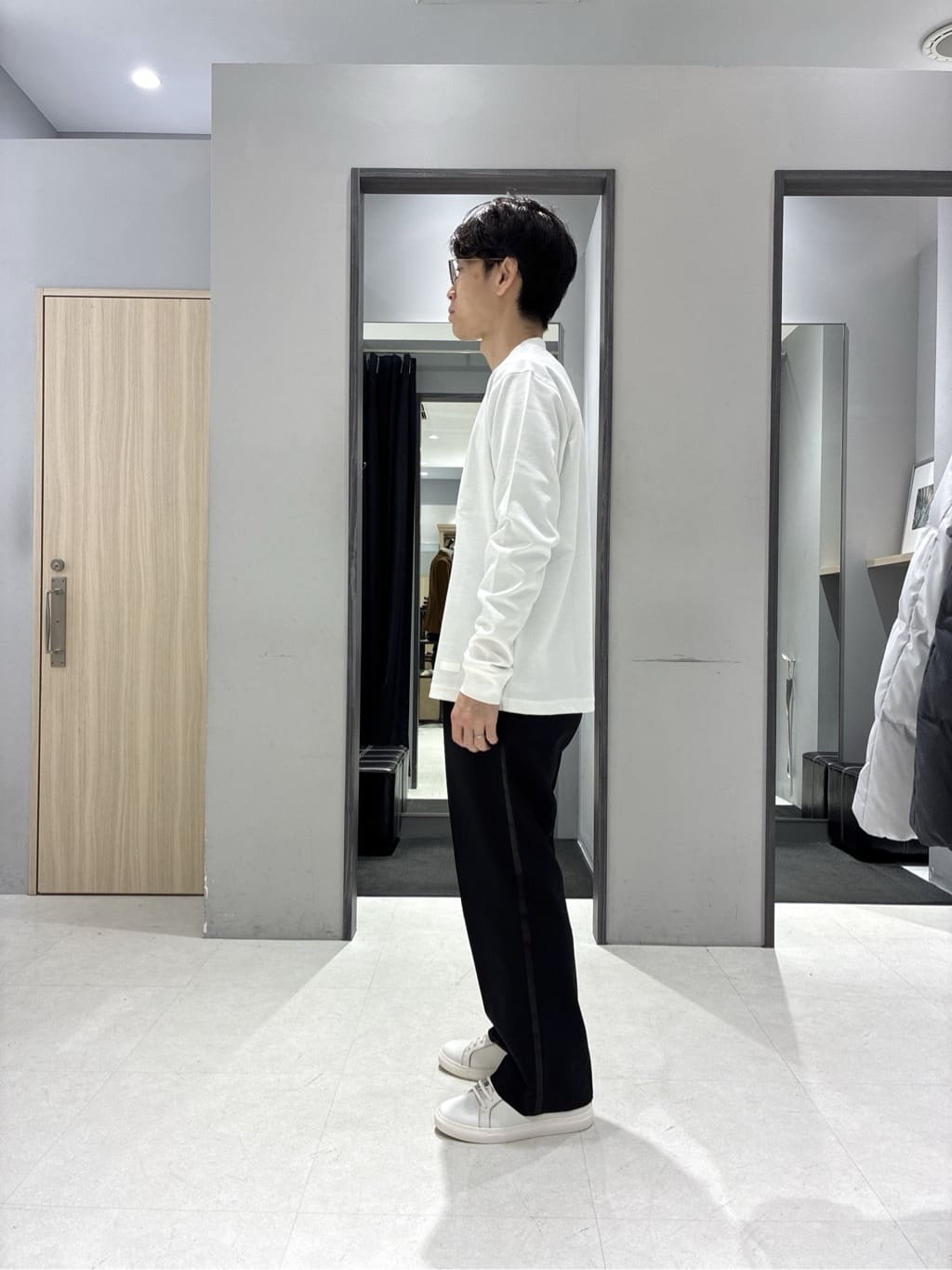 わいずみさんの「TAKEO KIKUCHI｜畦編みチェック プルオーバーニット」を使ったコーディネート