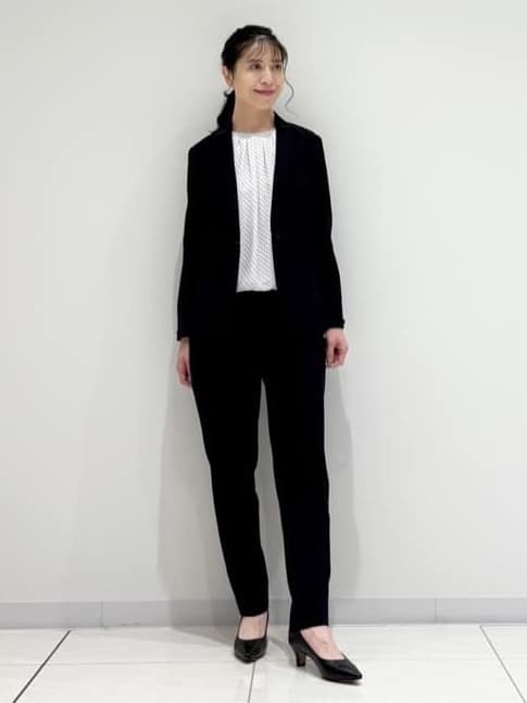 kayoさんの「INDIVI｜【洗える／透けにくい】ダイヤ柄プリントブラウス」を使ったコーディネート