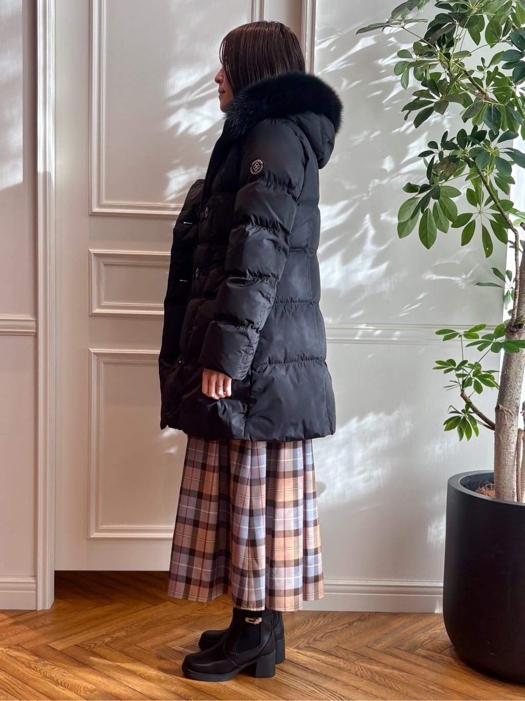 nakaoさんの「DRESSTERIOR｜◆チェックタックソフトプリーツスカート」を使ったコーディネート