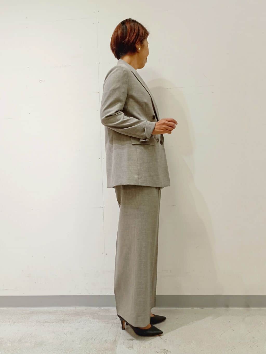 Kさんの「INDIVI｜【洗える／セットアップ可能】凹凸ストレッチ素材ダブルジャケット」を使ったコーディネート