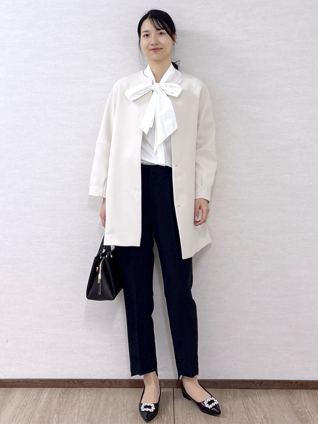 sachikoさんの「OPAQUE.CLIP｜フォルムスリーブミドルコート【洗濯機OK】」を使ったコーディネート