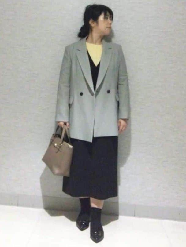sakoさんの「Reflect｜【選べる8色／スカートにもパンツにも◎】ウール混ボートネックニット」を使ったコーディネート