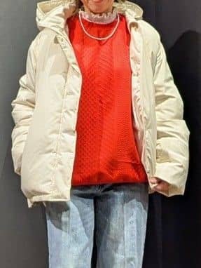 naoさんの「THE SHOP TK｜【ぎゅっとされているような暖かさ】撥水中綿ブルゾン」を使ったコーディネート