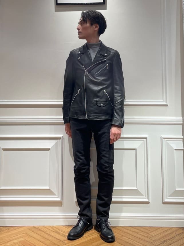 橋本さんの「DRESSTERIOR｜◆【本革】レザーライダースジャケット」を使ったコーディネート