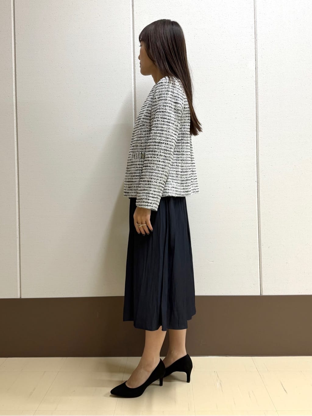 mamiさんの「INDIVI｜【洗える】ギャザーフレアワンピース」を使ったコーディネート