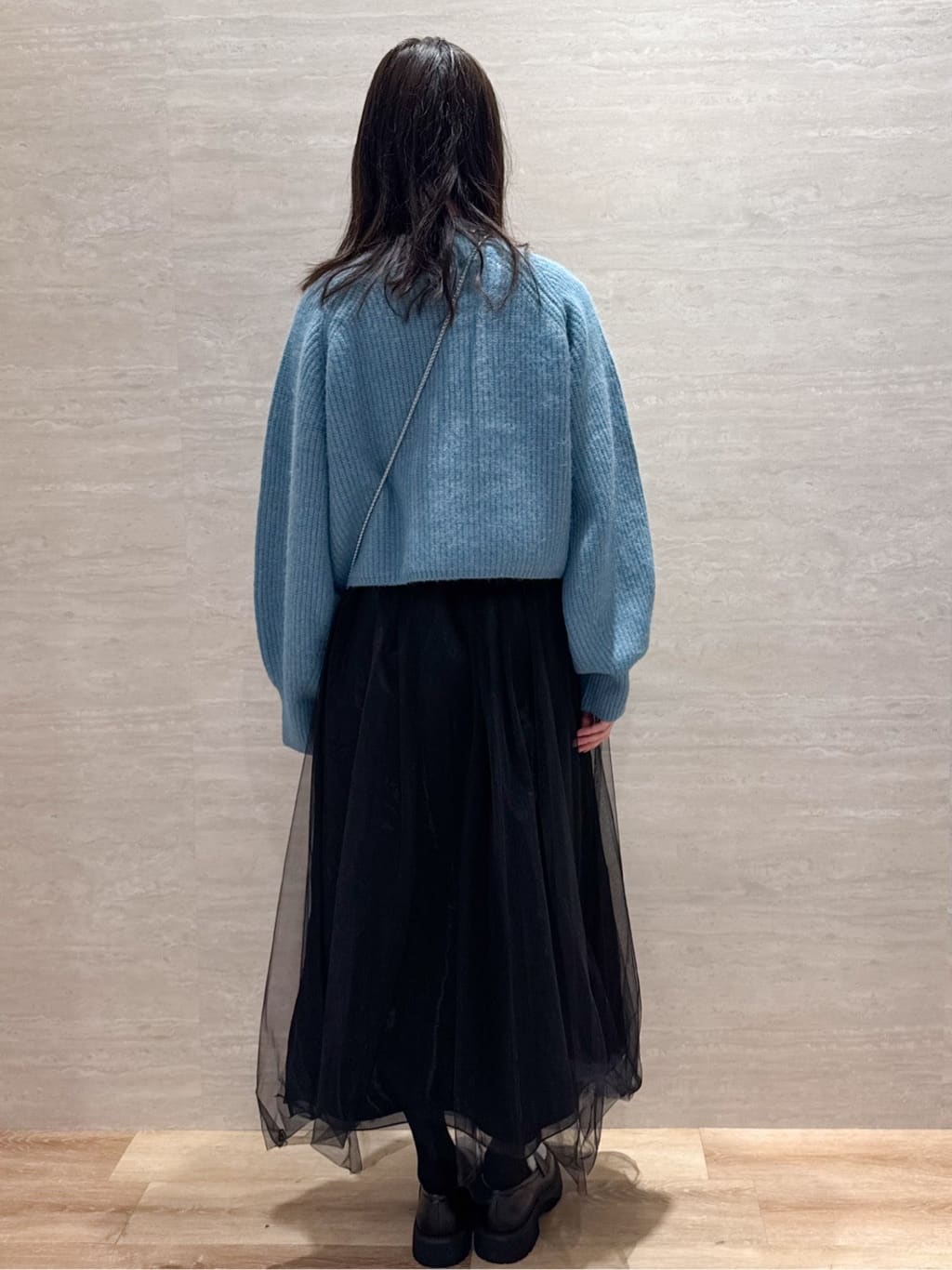 Hinaさんの「OPAQUE.CLIP｜MIXミドルゲージショートあぜニット【洗濯機OK】」を使ったコーディネート